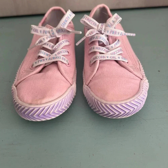 Keds Little Girls Kickstart Core Jr Pink Purple Ombre Size 11 Canvas Preppy - Picture 5 of 12